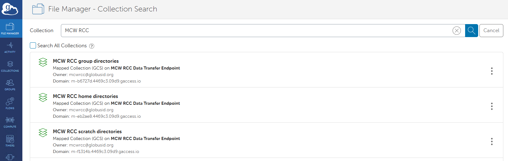 MCW RCC Collection Search Results