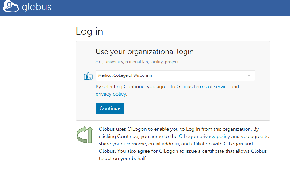 MCW Organization Login